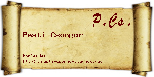 Pesti Csongor névjegykártya
