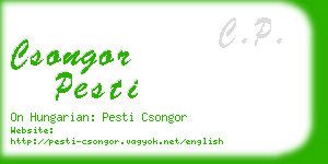 csongor pesti business card